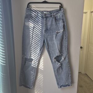 PacSun High Rise Light Blue Distressed Jeans
